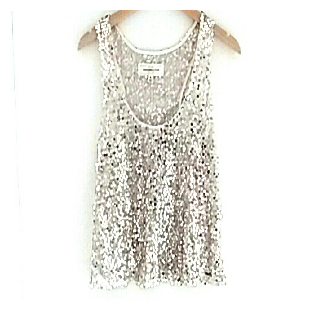 Abercrombie Sheer Sequin Top